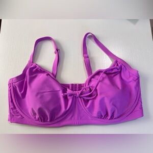 Womens Shirred Underwire Bikini Top Wild Fable in purple size 20 #1853